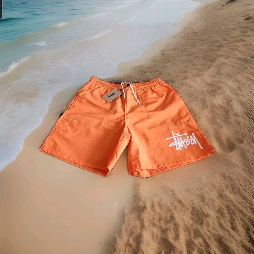 New Mens Size Small-Stüssy Orange Big Basic Swim Shorts by Stussy